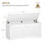 Storage Chest, Farmhouse Shoe Storage Bench with 2 Secure Hinge, Lift-Top Storages Bench, Bed End Stool, Wooden Storages Organizer 40 x 109 x 48.5 cm, for Bedroom-318047581
