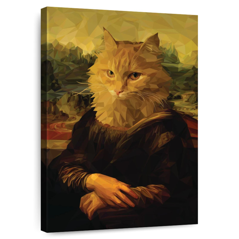Chat Mona Lisa, H 24 po x l 16 po