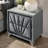 Gorgeous Gray Fabric Fully Upholstered Nightstand 1pc Bedroom Furniture Chrome Legs Bedside Table-395297692