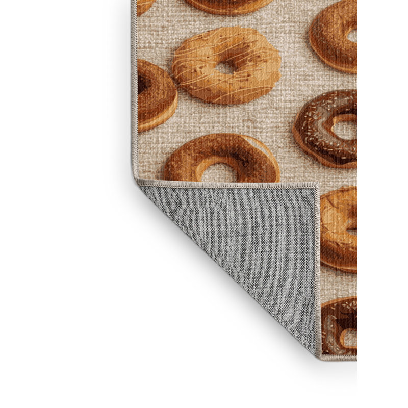 Washable Cronuts Desserts Area Rug, Rectangle 4' x 6'