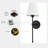 Sleek Black Wall Lamp | Durable Metal Body & Fabric Cap, 6.3 in Diameter | 1 x 3.15W LED, 4500K | Battery Operated (3 AA) | IP20 Rated, On/Off Switch | Perfect for Living Room & Bedroom Decor-1673444579