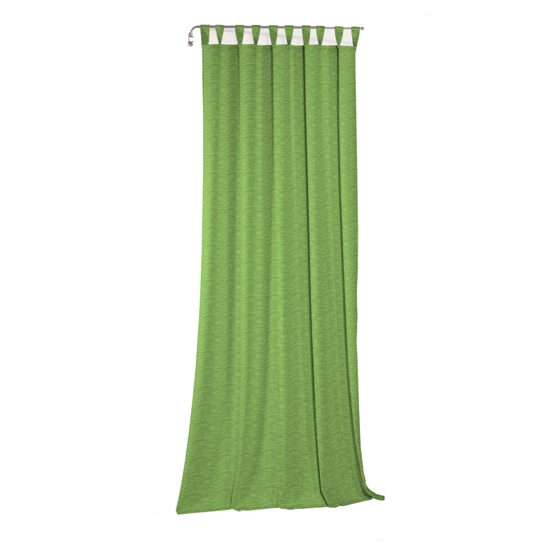 Polyacrylic Opaque Tab Top Curtain Panel, 132cm Width x 355cm Drop, Apple