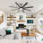 8 Aluminum Blades Modern Classic Smart Large Ceiling Fan With Light And Control And App Function-1582853089