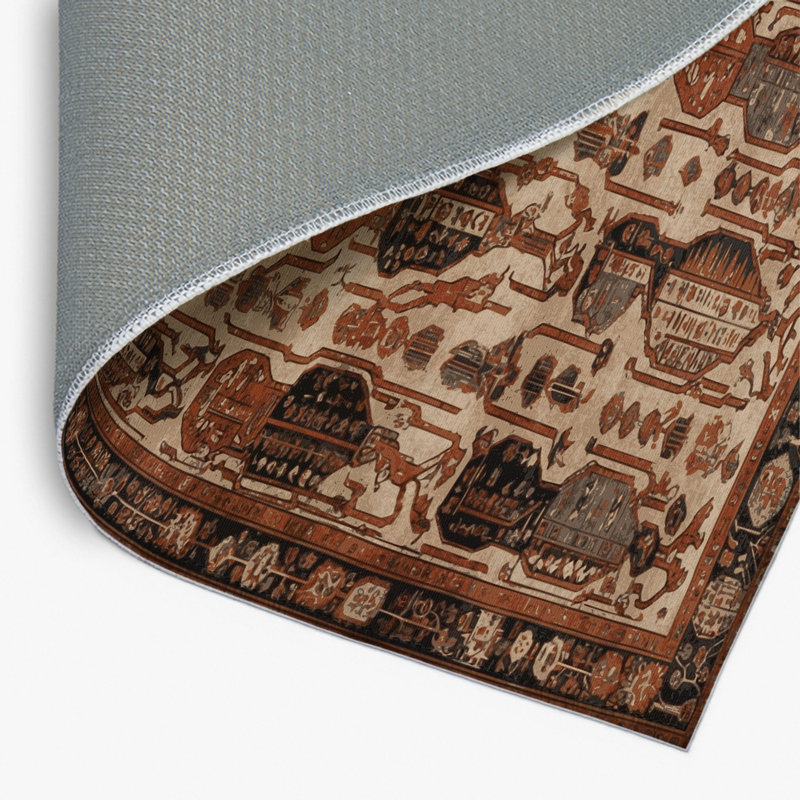 Tapis turc intérieur et extérieur brun, Rectangulaire 8 pi x 10 pi