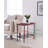 Modern Steel-Framed Rectangular End Table with Storage Shelves and Wood Top