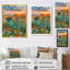 «Blue Beach Bike In Spring Flower Field Sunset», impression d'art mural vélo-297618561-297618573