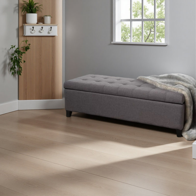 Storage Ottoman, Light Gray