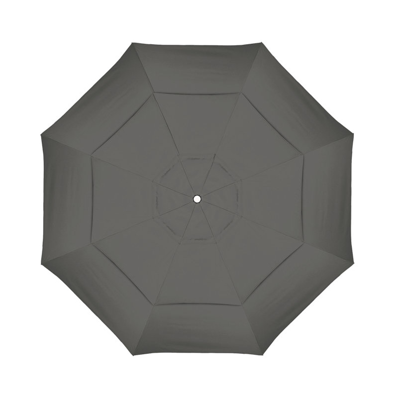 Parasol de marché Broadmeade octogonal Sunbrella, Toile gris anthracite Sunbrella®, Blanc mat