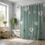 Rideau de douche 1 pièce Soft Mint Blossoms-362779090