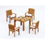 2 Seats 3 Pcs Grade-A Teak Wood Dining Set: 36" Square Table And 2 Wave Stacking Arm Chairs #11WV0802-911823779