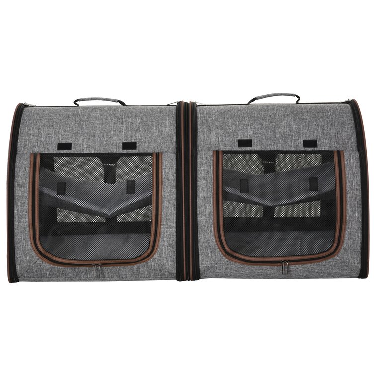 Tucker Murphy Pet Parkridge Divider Pet Carrier Color: Gray BEA8ED6CF6D34B0395ECEED717B878A0