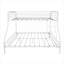 Lit plateforme superposé en métal blanc extra robuste avec garde-corps amélioré pour chambre d'enfant double