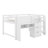 Full Size Low Loft Bed With Built-In Desk,Storage Cabinets And Open Bookcase,Whiteboard For Graffiti-1350067869