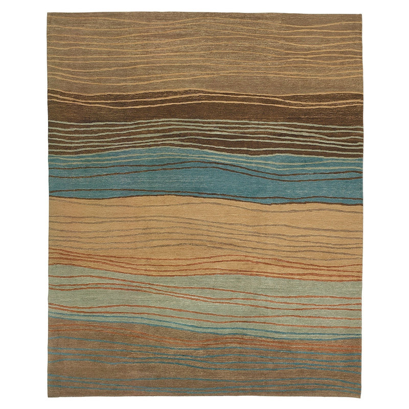 Handmade Wool Area Rug, Rectangle 8' x 10'
