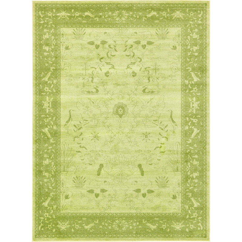 Godina Floral Indoor Rug, Rectangle 6'1" x 9'