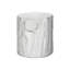 Table d'appoint ronde blanche de 63,5 cm de hauteur, idéale pour la chambre à coucher et le salon. Table d'appoint cylindrique de style contemporain. Matériau : oxyde de magnésium. Surface lisse et facile à nettoyer. Dimensions : 56,4 cm. Poids : 13,6 kg.