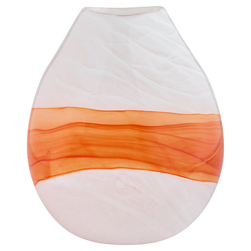Pacaya Handcrafted Glass Table Vase, 11" H x 8" W x 5.5" D