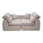 Canapé tissé à compression en chenille rayée, canapé compact à rangée droite avec éponge haute densité, canapé économiseur d'espace requis sans assemblage pour salon, appartement, bureau-133262919