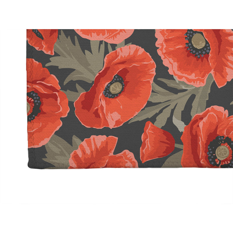 Tapis de bureau léger Poppie, Gris anthracite, 0.1" H x 84" W x 60" D x