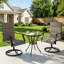High Back Padded 360° Swivel Outdoor Patio Dining Armchairs, Set of 2-132993321