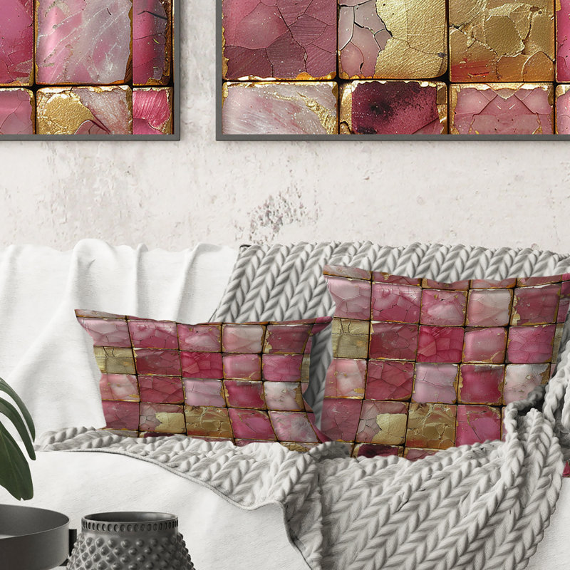 Coussin décoratif Glam Mid-Century, H 16 po x l 16 po