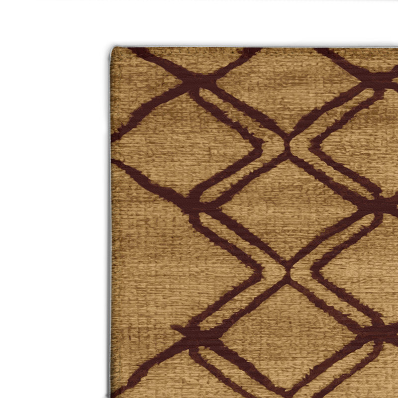 Trellis Brown Indoor and Outdoor Area Rug, Rectangle 8' x 10'