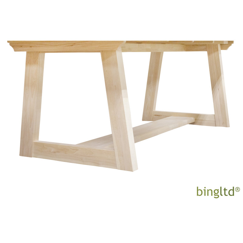 Alexa Unfinished Solid Parawood Rectangular Dining Table for Eight