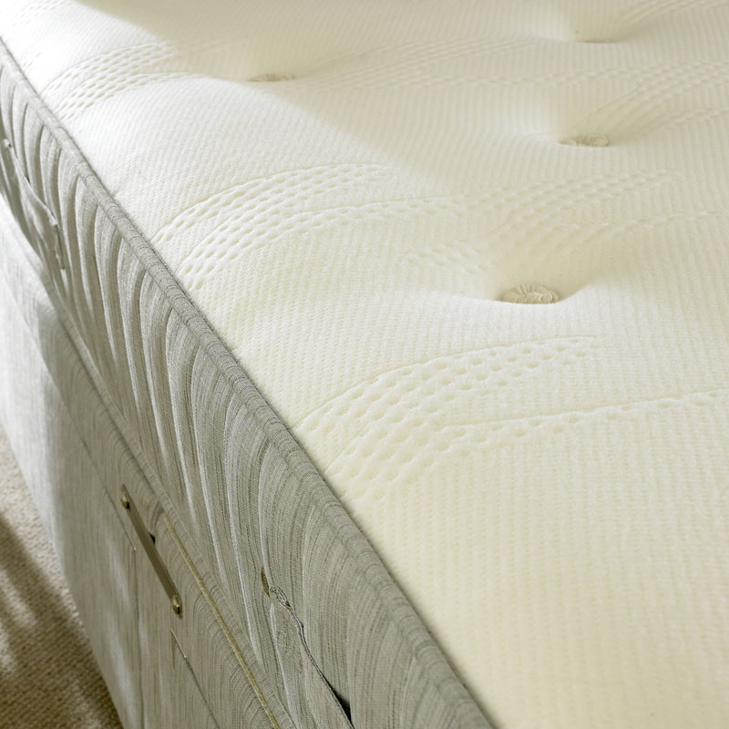 Bethel Shape Divan Bed Base, Double (4'6), 2 Drawers, Beige