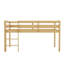 Lit mezzanine bas en bois avec échelle-858322135