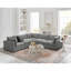 Canapé modulaire en L Shabby Elegance Judith, gris