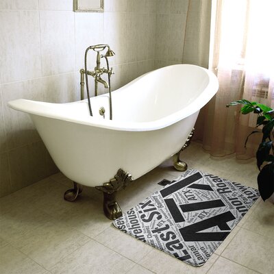 Austin Texas Districts Rectangle Memory Foam Non-Slip Bath Rug -  East Urban Home, 7C12E6AAEA664AC3ADB2446322835F11