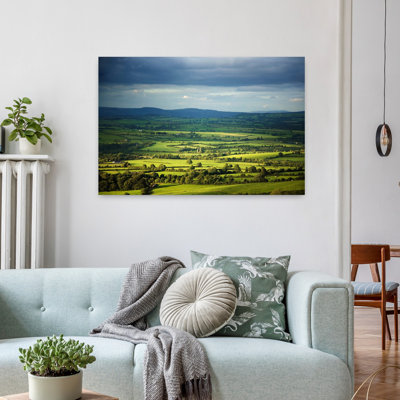 Pastorale, champs, près de Clonea, Waterford, Irlande, paysage contemporain abstrait, art naturel