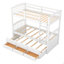 Lit superposé simple en bois avec lit gigogne et tiroirs-1429567784