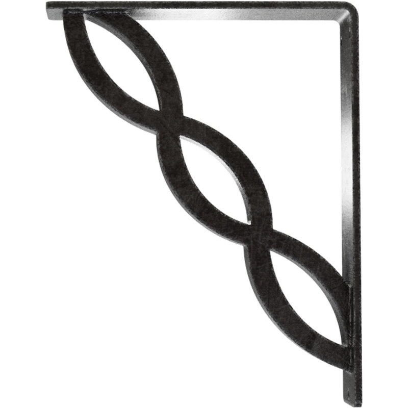 Support en fer forgé, Étain antique, H 10 po x l 2 po x P 7,5 po