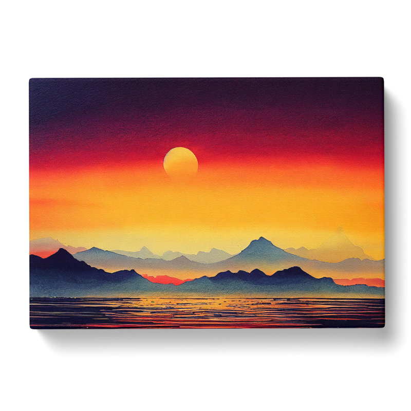 Unbelievable Mountain Sunset - Wrapped Canvas, 35cm H x 50cm W x 3cm D
