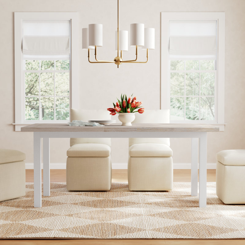 Lana 60'' Dining Table, Hemlock/White