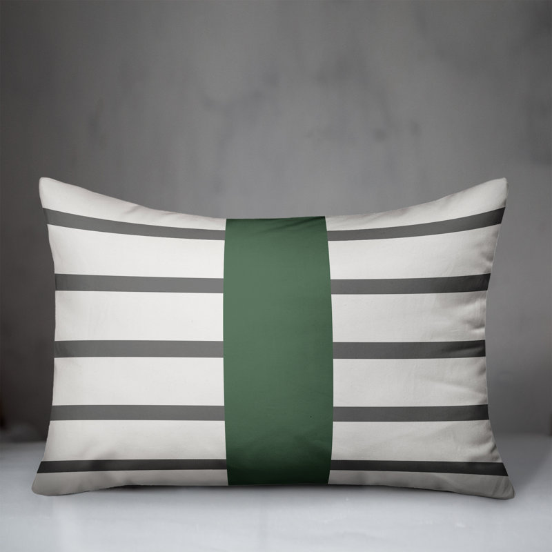 Abstract Outdoor Throw Pillow, Green