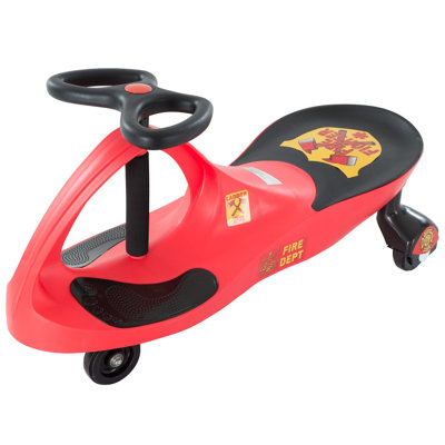 Wiggle Car - Camion de pompier sur un jouet pour enfants de 3 ans et plus, sans piles, engrenages ou pédales
