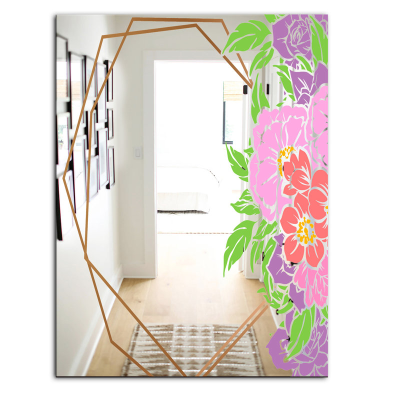 Miroir décoratif efflorescent, H 39,4 po x l 29,5 po