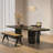 Black Rectangular Solid wood Butterfly Leaf  Dining Table-1870798342