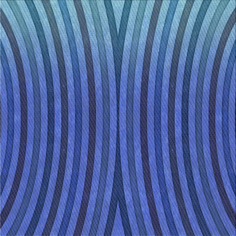 Tapis abstrait bleu, Carré 7 pi