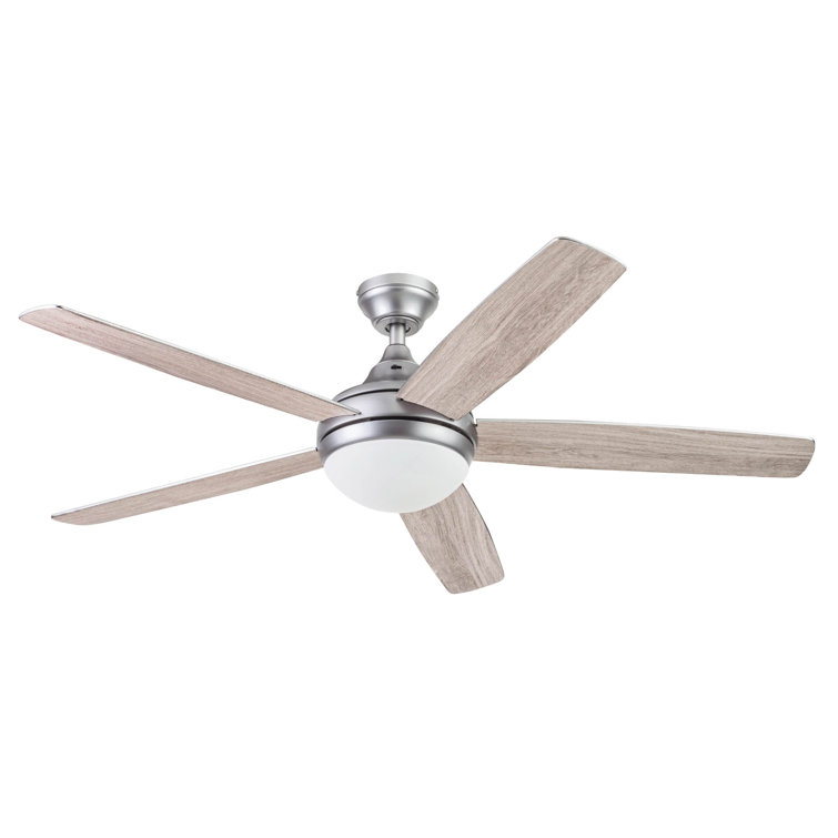 52" Romario 5 - Blade Standard Ceiling Fan with Remote Control and Light Kit Included