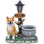 French Bulldog Family Planter Statue, Outdoor Resin Dog Garden Decor with Flower Pot
