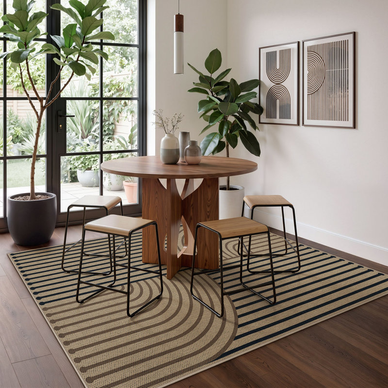 Tapis tissé antidérapant en jute
