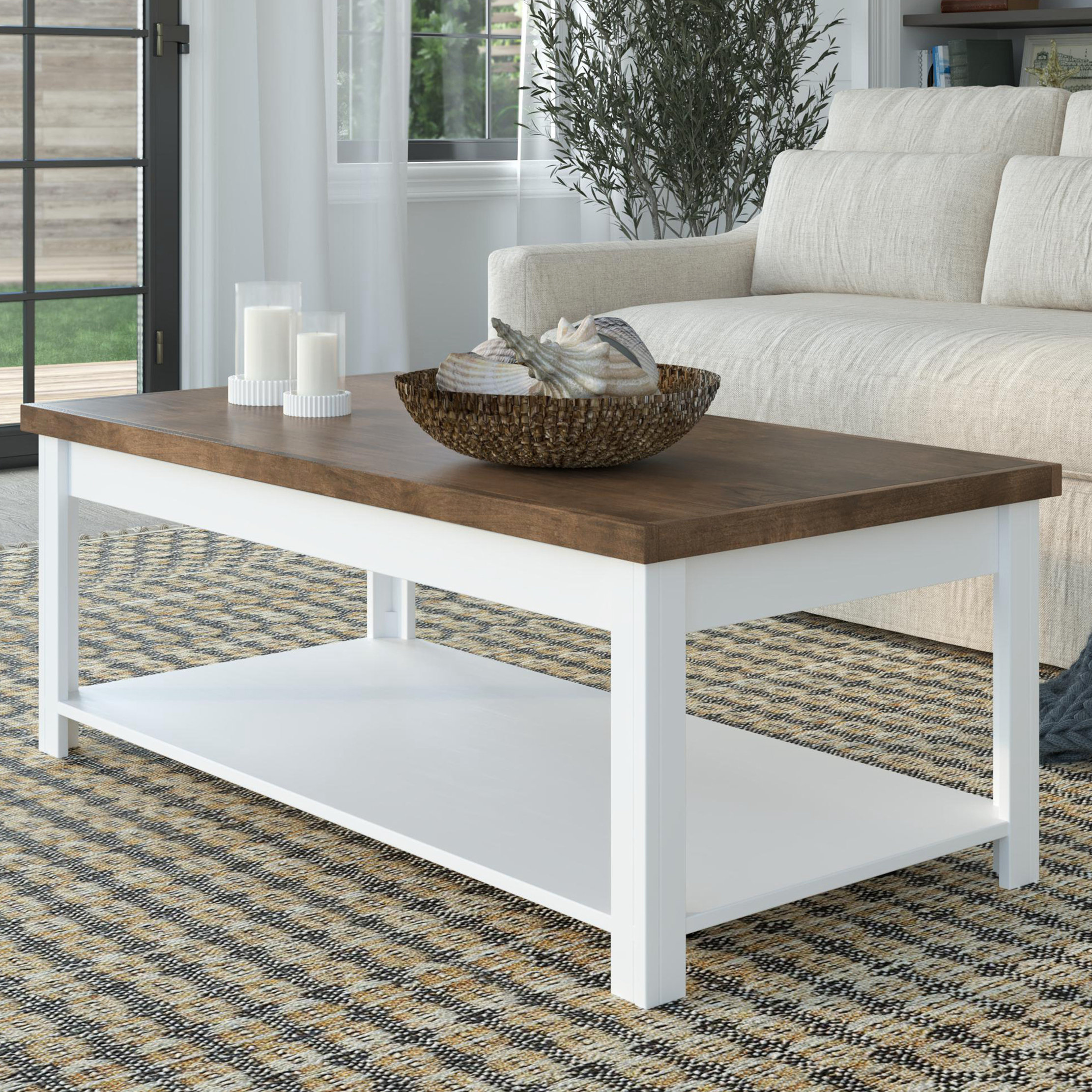 Latitude Run® Rustic Coffee Table With Design And Practicality ...
