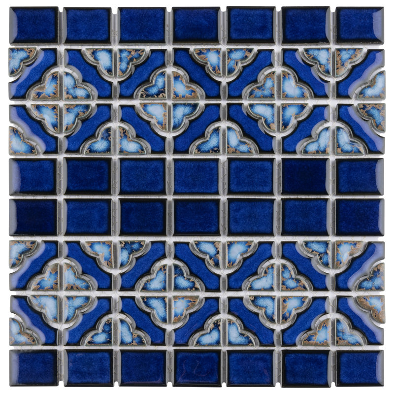 Tower 12'' x 12.5'' Porcelain Mosaic Wall & Floor Tile