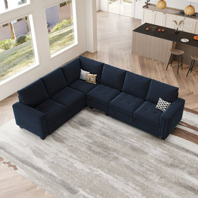Divan-lit modulaire en L Shavera