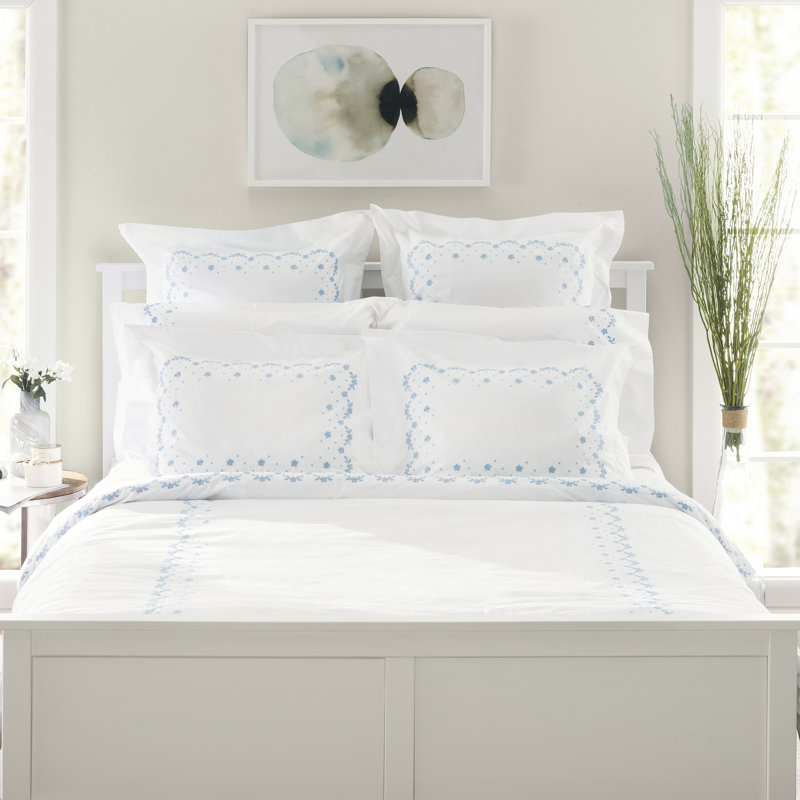 Meadow 330 Thread Count Egyptian-Quality Cotton Sateen Fitted Sheet, King