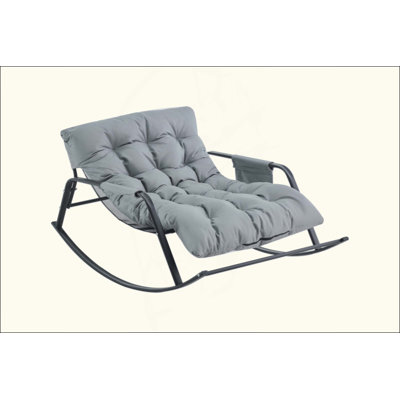 Chaise berçante avec fauteuil coulissant inclinable rembourré en cuir technique très large, fauteuil d'appoint moderne pour le salon, la chambre de bébé et la chambre à coucher