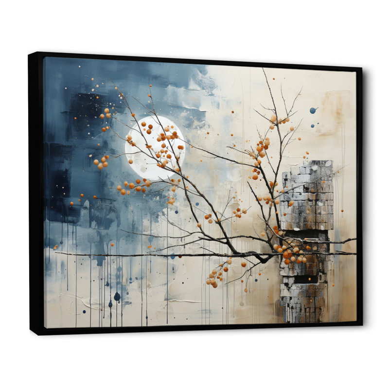 Art japonais, sérénité zen, minimalisme II - Art mural japonais, H 12 po x l 20 po x P 1 po, Cadre flottant noir